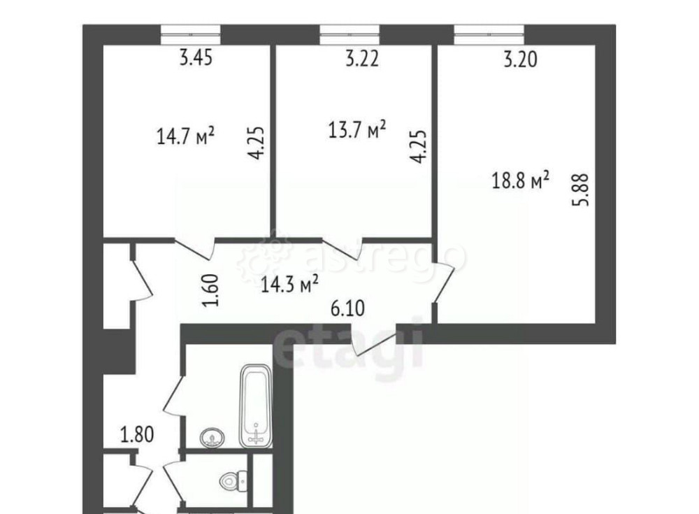 Комната, 15 м2, 4/5 эт. Санкт-Петербург - изображение 2