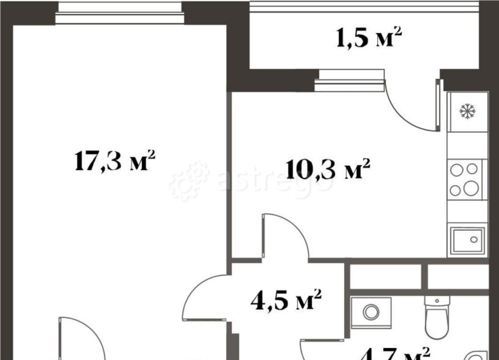 1-комн. квартира, 40.4 м2, 2/6 эт. Красногорск - изображение 1