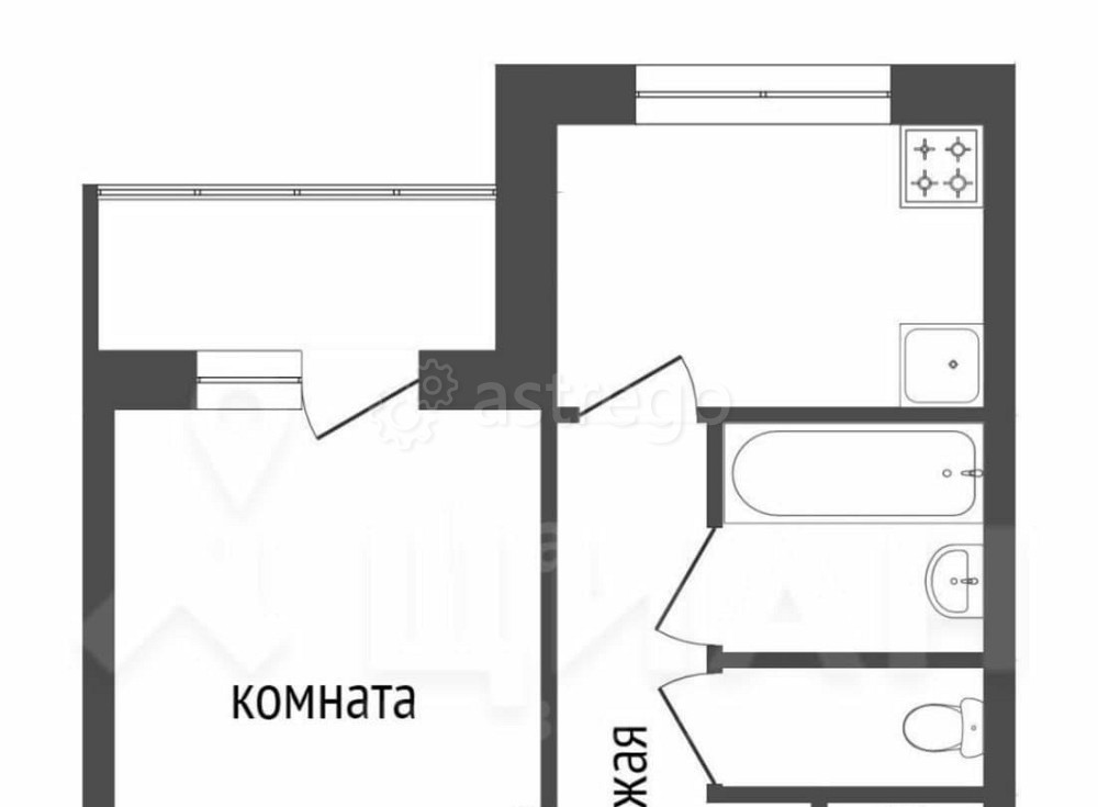 1-комн. квартира, 30 м2, 5/9 эт. Красноярск - изображение 7