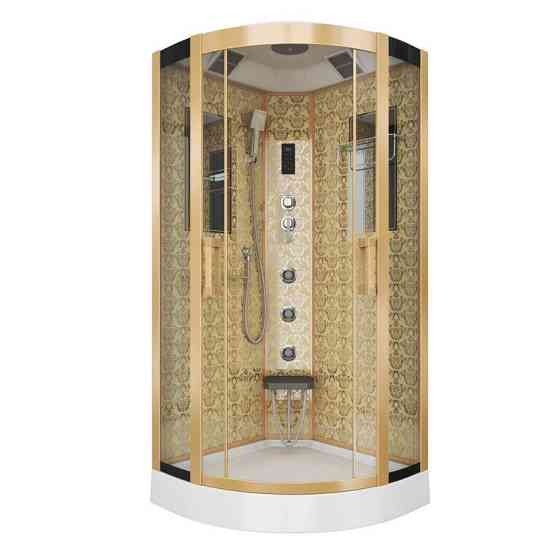 Душевая кабина NG-7715G 900x900х2150 низкий поддон стенки ЗОЛОТО 4 мест Niagara Москва