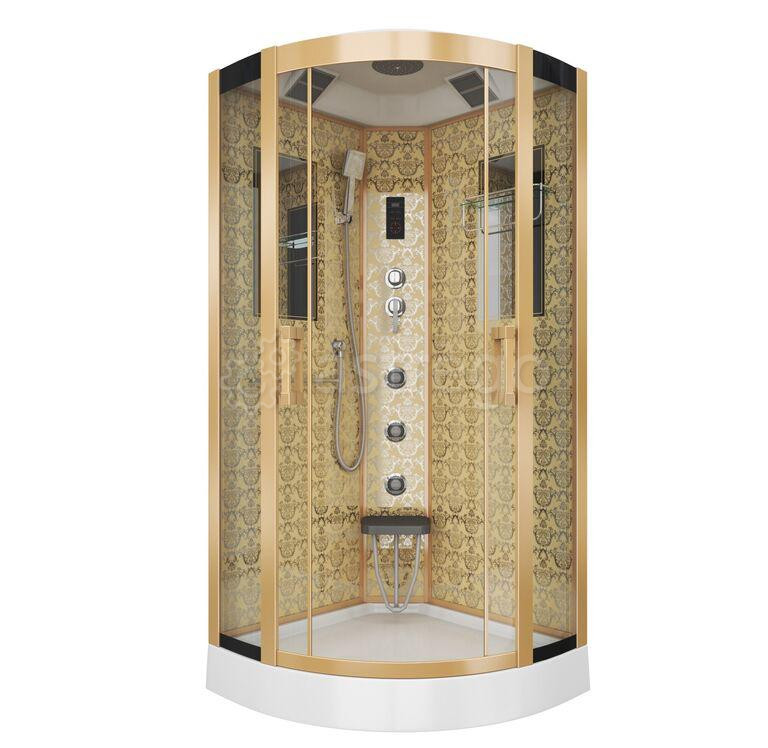 Душевая кабина NG-7715G 900x900х2150 низкий поддон стенки ЗОЛОТО 4 мест Niagara Москва - изображение 1