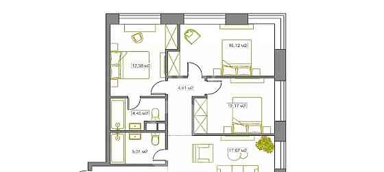 4-комн. квартира, 91 м2, 6/14 эт. Москва