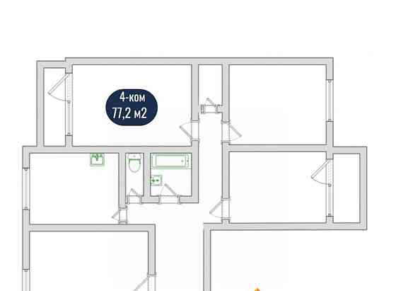 4-комн. квартира, 77 м2, 2/9 эт. Красноярск