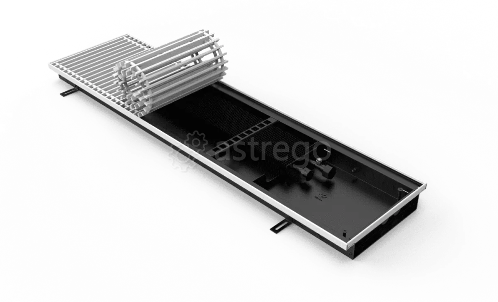Конвектор внутрипольный VITRON ВК.055.260.600.2ТГ с корпусом из оцинкованной стали Витрон Москва - изображение 1