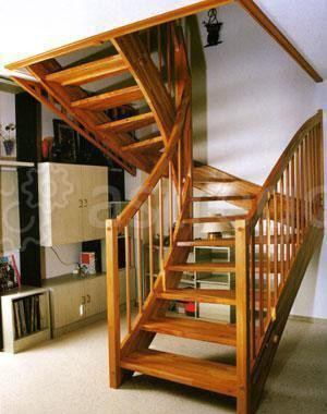 Деревянная лестница винтовая на второй этаж винтовая Новосибирск - изображение 1