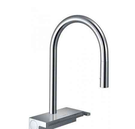 Смеситель для кухни Hansgrohe, Aquno Select M81, sBox, многофункциональный дуршлаг, тип открывания в Москва