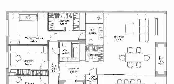 4-комн. квартира, 157 м2, 6/15 эт. Москва