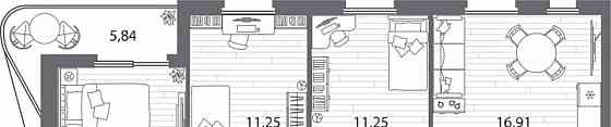3-комн. квартира, 78.6 м2, 11/13 эт. Санкт-Петербург