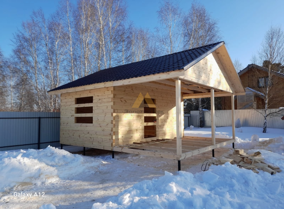 Баня из бруса 3х6 с террасой 3х6 Иркутск