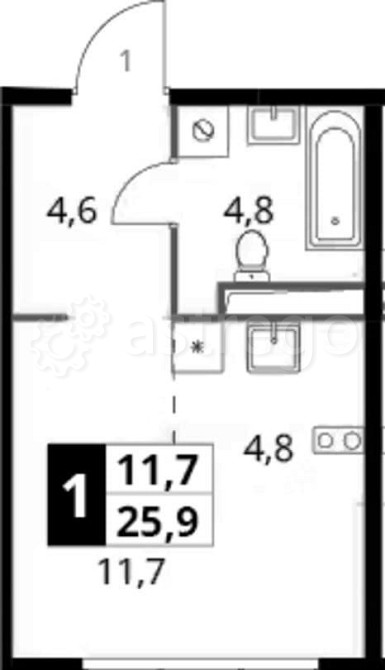 Студия, 25.9 м2, 25/25 эт. Москва - изображение 7