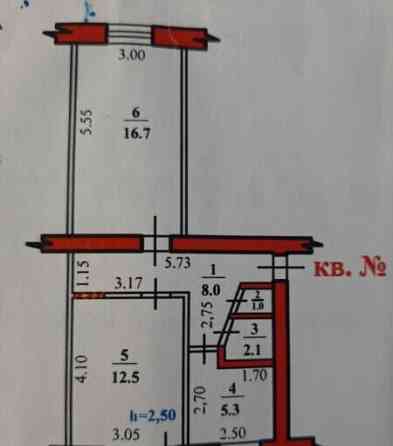 2-комн. квартира, 45.6 м2, 5/5 эт. Стерлитамак