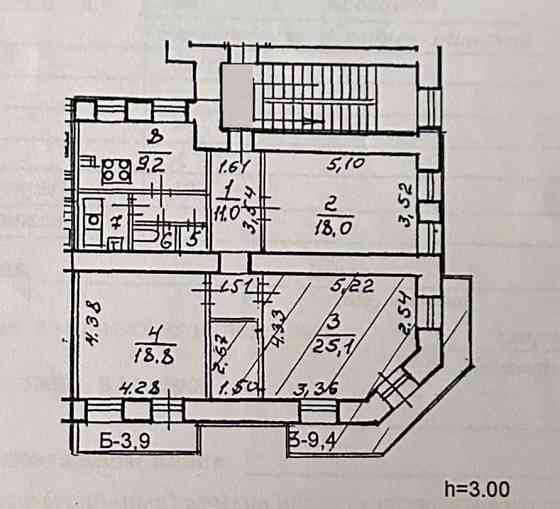 3-комн. квартира, 87.5 м2, 3/4 эт. Санкт-Петербург