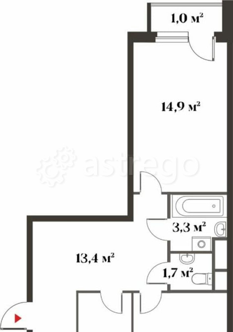 2-комн. квартира, 61.1 м2, 3/6 эт. Красногорск - изображение 1