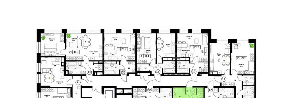 Студия, 29.2 м2, 4/17 эт. Пушкино - изображение 2