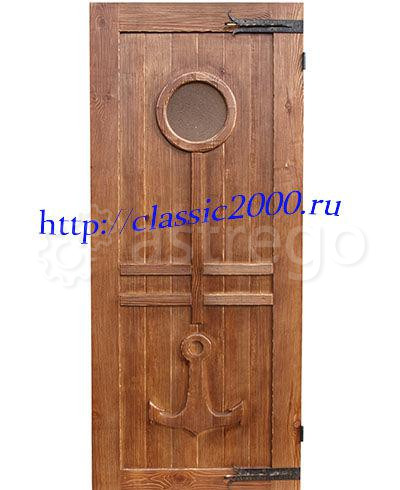 Дверь деревянная под старину "Моряк" 2000 х 800 х 40 Рославль - изображение 1