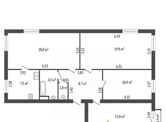 4-комн. квартира, 85.3 м2, 2/3 эт. Санкт-Петербург