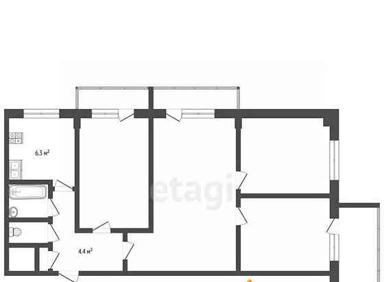 4-комн. квартира, 61.6 м2, 4/9 эт. Архангельск
