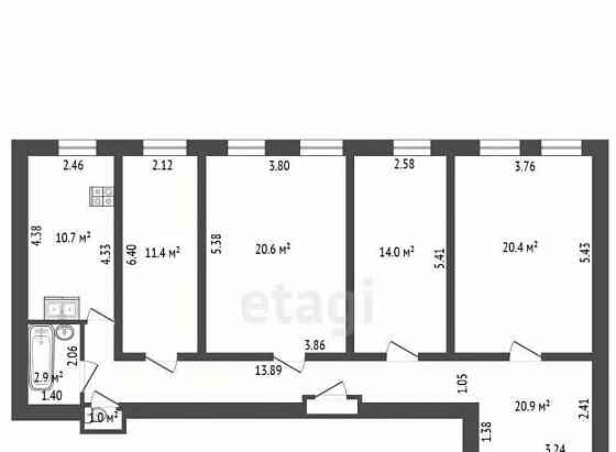 4-комн. квартира, 101.9 м2, 5/6 эт. Санкт-Петербург