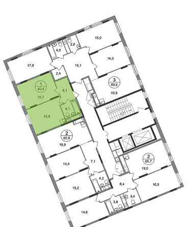 1-комн. квартира, 40 м2, 16/17 эт. Москва