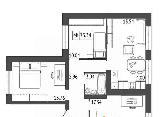 4-комн. квартира, 73.92 м2, 5/17 эт. Красноярск