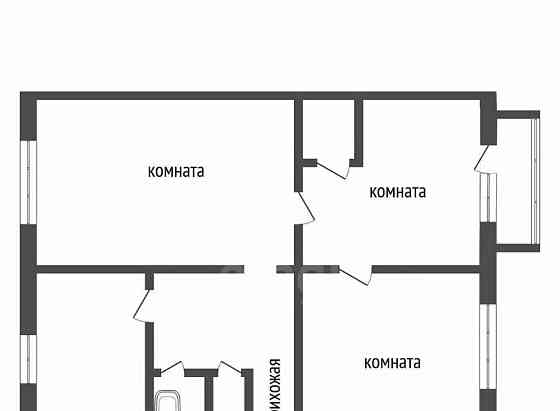 3-комн. квартира, 58.2 м2, 5/5 эт. Красноярск