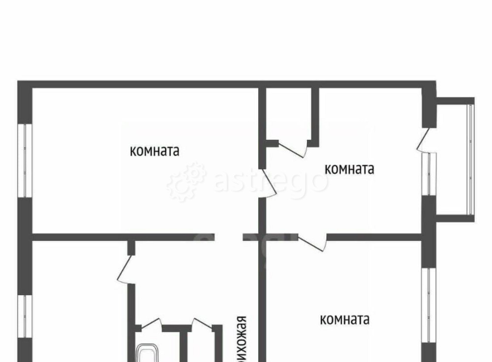 3-комн. квартира, 58.2 м2, 5/5 эт. Красноярск - изображение 1