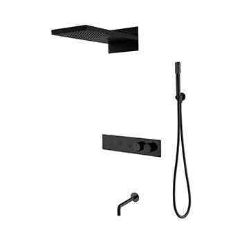 Душевой комплект BOHEME Fusion 131-2-B Black Новосибирск