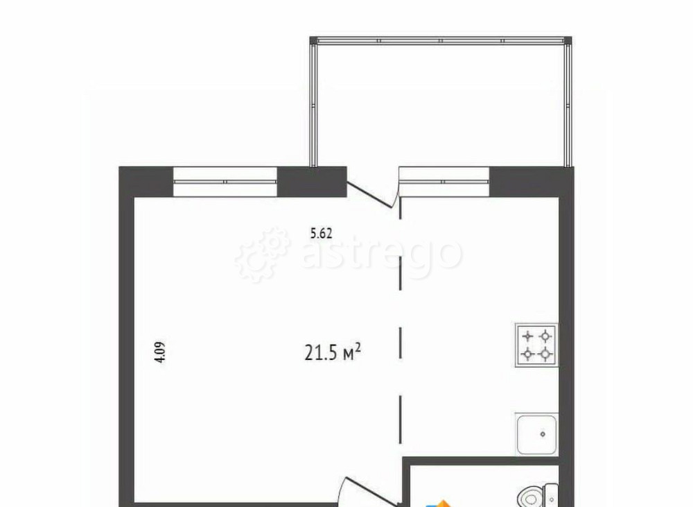 Студия, 30.7 м2, 8/17 эт. Красноярск - изображение 2