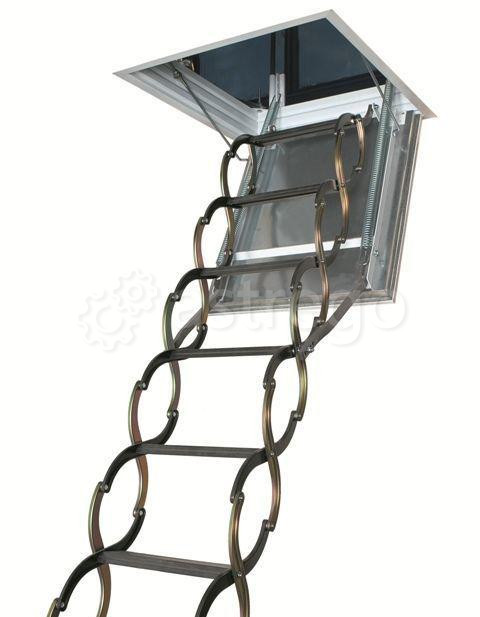 Лестница чердачная металлическая огнестойкая (60 мин) ножничная Fakro LSF Череповец - изображение 1