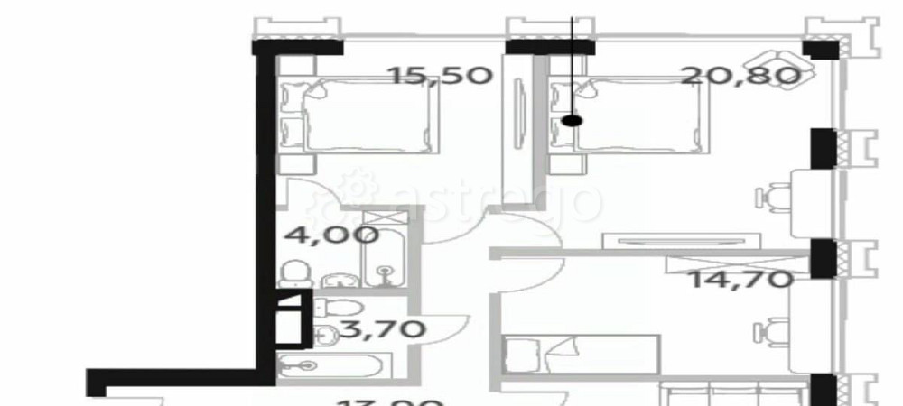 4-комн. квартира, 112 м2, 32/52 эт. Москва - изображение 3