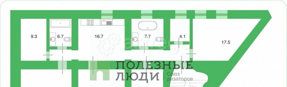 4-комн. квартира, 133 м2, 3/4 эт. Санкт-Петербург - изображение 5