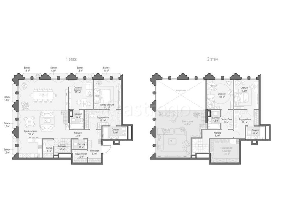 4-комн. квартира, 230.78 м2, 3/12 эт. Москва - изображение 7