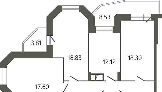 3-комн. квартира, 94.11 м2, 12/17 эт. Подольск