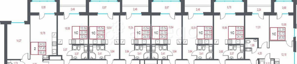 2-комн. квартира, 45.5 м2, 3/10 эт. Санкт-Петербург - изображение 1