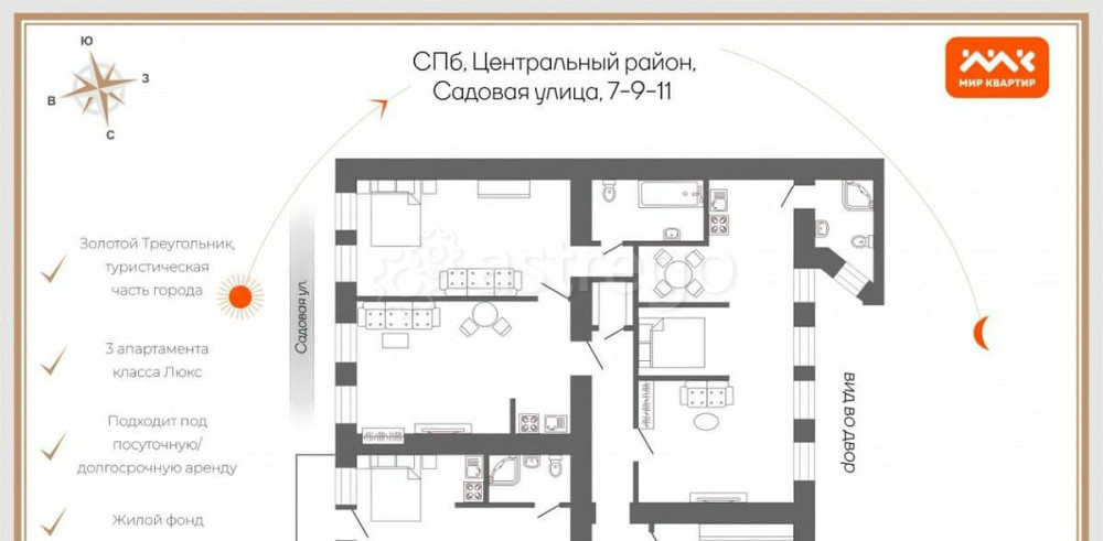 6-комн. апарт-ы, 185.9 м2, 4/5 эт. Санкт-Петербург - изображение 6