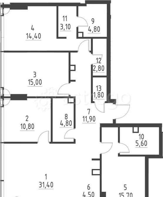 4-комн. квартира, 126.6 м2, 17/37 эт. Москва - изображение 1