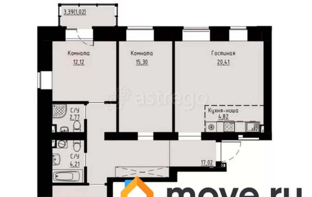 4-комн. квартира, 93 м2, 6/8 эт. Красноярск - изображение 1