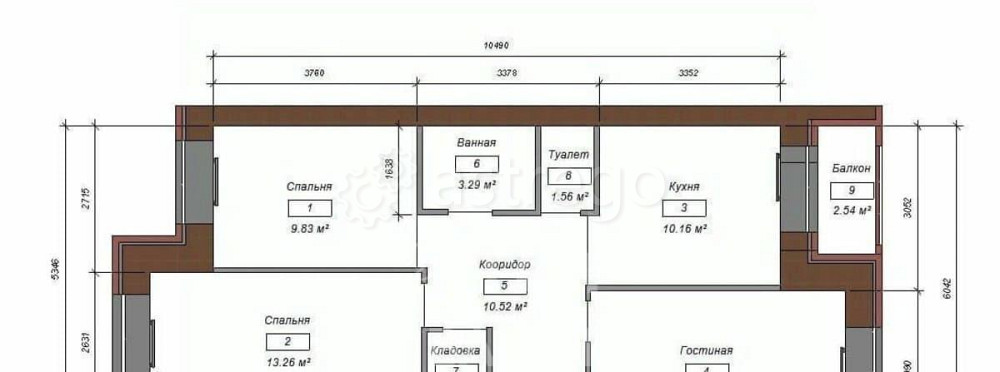 3-комн. квартира, 64.2 м2, 3/4 эт. Королев - изображение 1