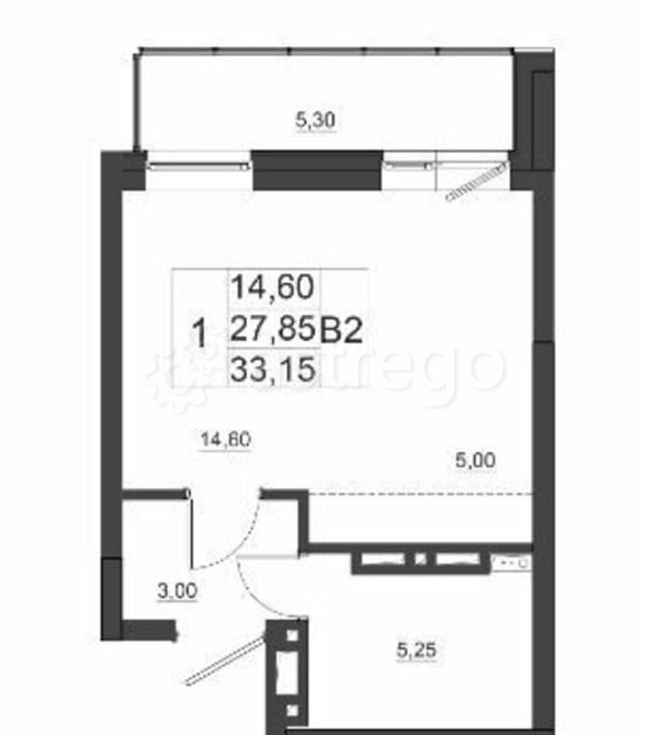 1-комн. квартира, 33.15 м2, 13/17 эт. Красноярск - изображение 1