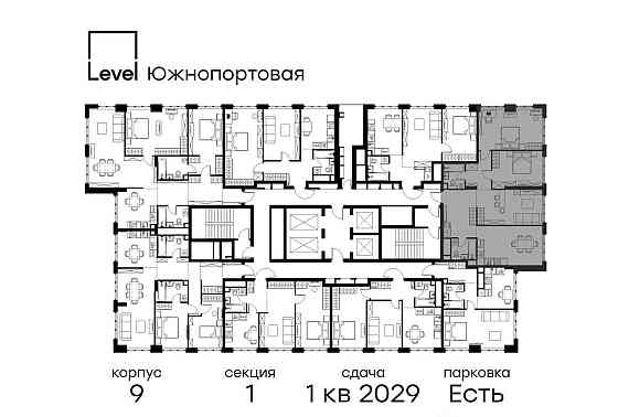 3-комн. квартира, 95.7 м2, 34/49 эт. Москва