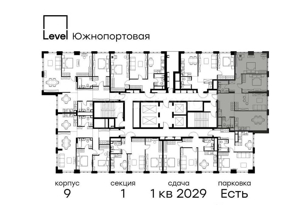 3-комн. квартира, 95.7 м2, 34/49 эт. Москва - изображение 2
