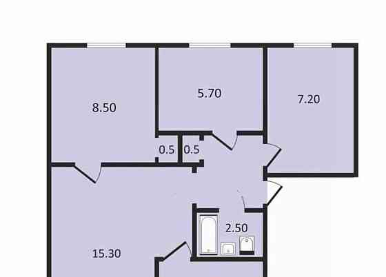 4-комн. квартира, 49.3 м2, 3/5 эт. Санкт-Петербург