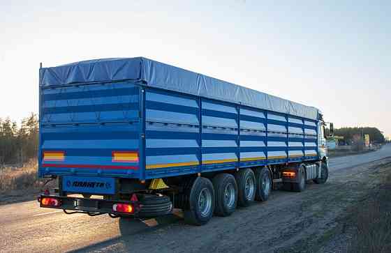 Полуприцеп Планета 5529Т1 Бортовой зерновоз, 4-оси производство КНР, пневмо, V-57 м3 ССУ 1150-1200 Краснодар