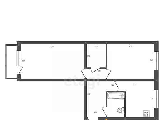 2-комн. квартира, 52.7 м2, 5/5 эт. Белогорск