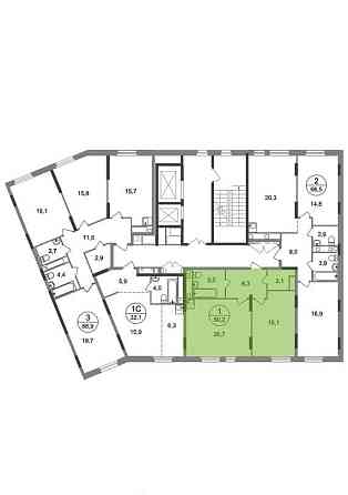1-комн. квартира, 50 м2, 10/17 эт. Москва