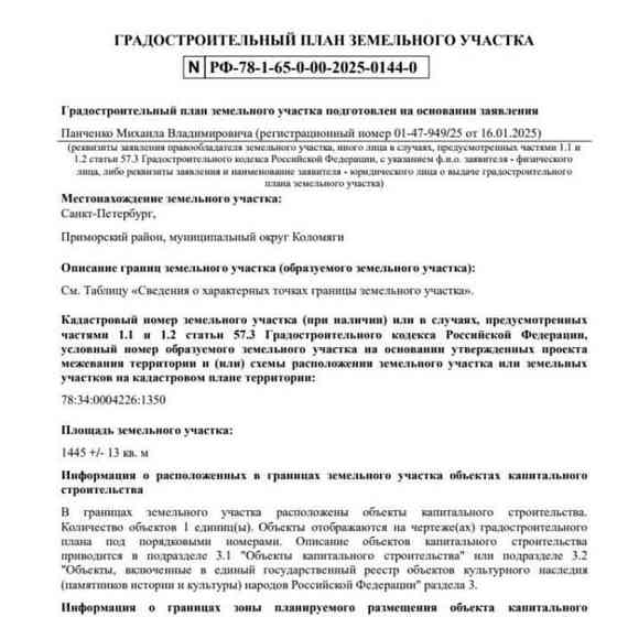 Земельный участок, 14 соток Санкт-Петербург