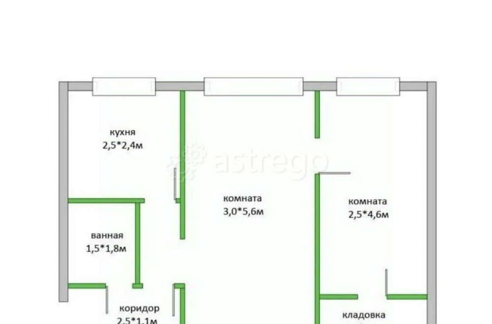 2-комн. квартира, 44.2 м2, 1/5 эт. Воскресенск - изображение 5