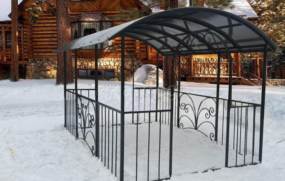 Беседка из металла для дачи 3,5х2 м Раменское - изображение 1