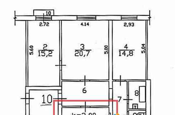 Комната, 35.4 м2, 2/3 эт. Балашиха