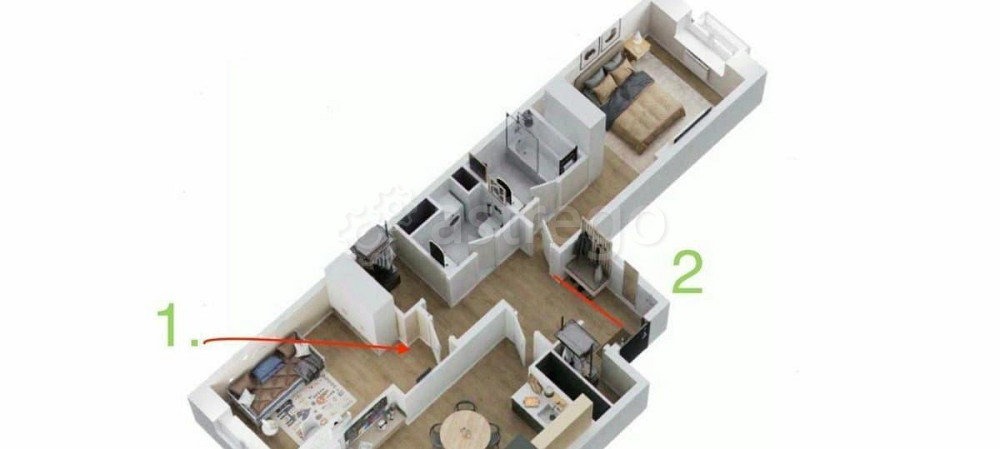 2-комн. квартира, 70 м2, 23/25 эт. Одинцово - изображение 7